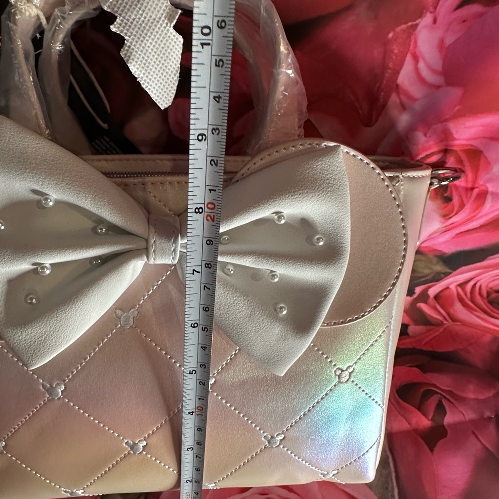 Loungefly Disney Iridescent Bow Handbag/ Crossbody - Picture 10 of 11